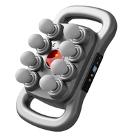 Pistolet de massage musculaire portable LEMESY à 8 têtes, 9 niveaux de vitesse, appareil de relaxation corporelle profonde avec batterie et charge Type-C