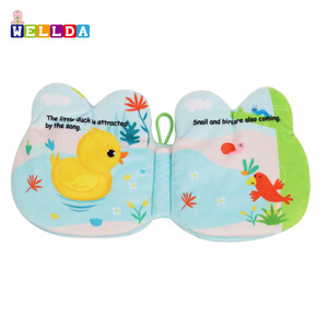 Livre en tissu 3D grenouille douce personnalisé pour l'éveil sensoriel, jouet silencieux pour bébés <span class=keywords><strong>de</strong></span> 3 à 6 <span class=keywords><strong>mois</strong></span>, ensemble d'animaux en tissu - Product Image 5