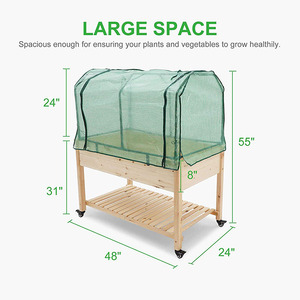 Mobilier de jardin extérieur moderne-Lit de jardin surélevé <span class=keywords><strong>en</strong></span> <span class=keywords><strong>bois</strong></span> avec couvercle Jardinière <span class=keywords><strong>en</strong></span> <span class=keywords><strong>bois</strong></span> moderne pour <span class=keywords><strong>pots</strong></span> de fleurs et jardinières - Product Image 5