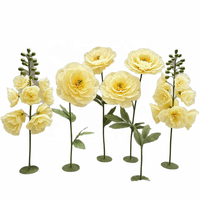 Fleurs géantes en papier en gros, décorations artisanales en papier, accessoires artificiels, roses artificielles souples pour décor de toile de fond de mariage et événements
