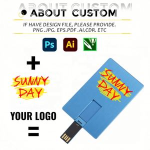Memoria USB Personalizada con Logotipo, Venta al por Mayor, 1GB 2GB 4GB 8GB 16GB 32GB 64GB 128GB, Pendrive con Formato de Tarjeta de Crédito - Product Image 2