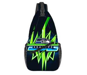 Seattle Seahawks Custom 32 Teams Chest Bag Backpack Cross Body Sling Bags Travel Daypack Cross Chest Diagonally Shoulder Bag
