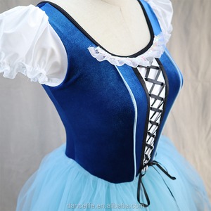 DL037 Tutu de ballet romantique pour enfant avec tulle bleu Jupe de costume de ballet <span class=keywords><strong>classique</strong></span> Robe tutu de <span class=keywords><strong>danse</strong></span> lyrique - Product Image 5
