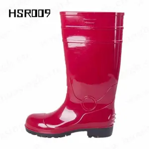 WYX,SRC, стандартная противосколочная ПВХ подошва, розовые резиновые сапоги со стальным носком, высококачественные водонепроницаемые резиновые сапоги для продажи HSR009