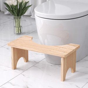 Wooden Toilet <b>Step</b> <b>Stool</b> Natural Pine Non Slip For Elderly And Children Bathroom Safety Equipment Standard Size - Product Image 2