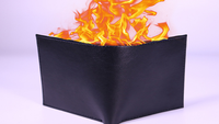 Portefeuille Magique de Rue pour Professionnels, Portefeuille Magique en Cuir, Magie du Feu, Trucs de Magie de Scène