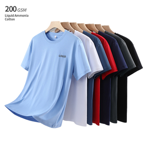 เสื้อยืดผ้าฝ้าย 100% 200 GSM ผ่านกระบวนการยับย่นด้วยน้ำยาแอมโมเนีย ป้องกันการยับ ป้องกันการหดตัว รับทำโลโก้เสื้อผ้าตามสั่ง ออกแบบเสื้อผ้าตามสั่ง - Product Image 1