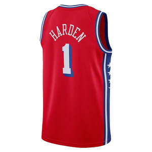 เสื้อเจอร์ซีย์บาสเก็ตบอลทีมฟิลาเดลเฟีย #1 James harden City ปักโลโก้เครื่องแบบฤดูร้อน - Product Image 3