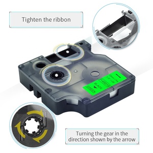 Compatible estándar D1 S0720590 45019 impresión negro sobre verde 12mm * 7m cinta de etiquetas autoadhesiva para fabricantes de etiquetas <span class=keywords><strong>DYMO</strong></span> <span class=keywords><strong>LabelManager</strong></span> - Product Image 3