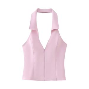 Vente en gros de nouvelle mode rose pour femmes veste à col suspendu avec <span class=keywords><strong>jupe</strong></span> et pantalon de tailleur combinaisons et combishorts - Product Image 6