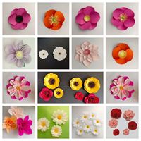 LO-785 Prix de gros compétitif, fleurs en papier personnalisées de qualité supérieure, faites à la main, multi-styles, pour boîte à gâteau et décoration de cartes