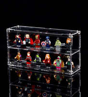Boîte de présentation en acrylique transparente rotative magnétique personnalisée, cube, mini vitrine murale en acrylique pour figurines