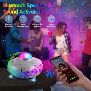 DGLUX vente chaude nouveau 12 Constellation musique Gal Axy <span class=keywords><strong>lampe</strong></span> de Projection romantique Laser nébuleuse planétaire veilleuse - Product Image 6