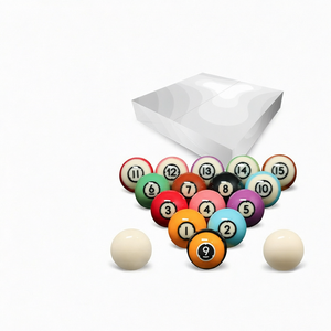 Ensemble de billes de billard en résine de 57,2 mm, aspect cristal, pour jeu de billard, emballage personnalisé - Product Image 1