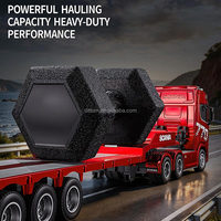 Huina 1302A Modèle de camion tracteur porte-remorque en alliage 770S V8 1/24 14CH 2.4G RC, camion de transport d'ingénierie à plateau plat