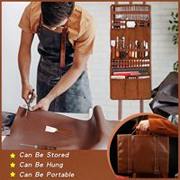 Kit d'outils de maroquinerie, outils de travail du cuir, kit de maroquinerie avec sacoche personnalisée pour travaux artisanaux, découpe professionnelle du cuir