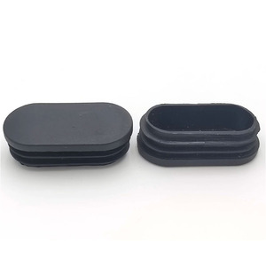 จุกปิดท่อพลาสติกทรงรี สีดำ ขนาด 15x30 20x40 25x50 30x60 สำหรับปิดผนึกท่อ - Product Image 1