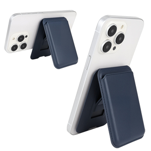New Stand Custom logo Minimalist Mini <b>Men</b> Rfid Blocking Credit Magnetic <b>Card</b> Holder Pu <b>Wallet</b> Money Clip <b>for</b> Phone - Product Image 1