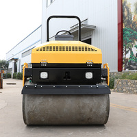 Rouleau compresseur routier à faible consommation de carburant, faible niveau sonore et économie d'énergie, brosse à balayage de rue, rouleau compresseur à double tambour, type à conduite