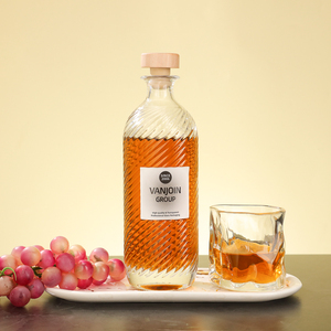 Alta calidad redondo transparente 375ml 500ml pedernal vacío vodka licor <span class=keywords><strong>Gin</strong></span> Ron Tequila licores botellas de vidrio con tapa en T - Product Image 6