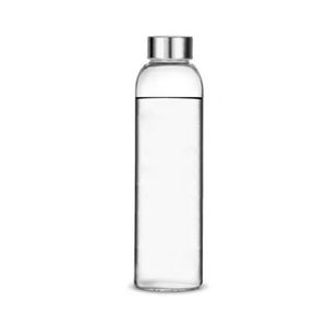 Bouteille d'eau en verre transparente réutilisable de 5 oz/10 oz/16 oz/18 oz avec couvercle en acier inoxydable pour boire du jus et des boissons - Product Image 2