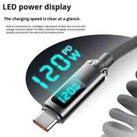 Kabel Data Digital Dual Type C Spring 120W Pengisian Cepat untuk iPhone 15/17 Huawei Xiaomi Kabel Pengisian Cepat Mobil