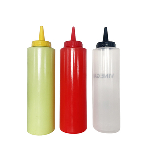 Frascos de Plástico PE Invertidos de 16oz com Bico Dosador Grande Recarregáveis para Impressão em Serigrafia para Molhos de Pizza, Bolo e Biscoito - Product Image 3