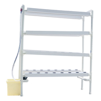 Système de culture hydroponique verticale NFT du fabricant, grand kit de jardinage domestique en PE pour balcon, 64 trous pour légumes-feuilles