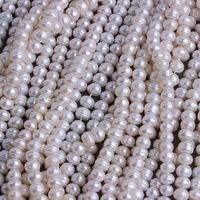 Perles en vrac de culture d'eau douce de qualité A, forme bouton, 6-7 mm, pour la confection de bijoux semi-finis