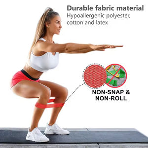 Bandes de Résistance en Tissu <span class=keywords><strong>pour</strong></span> l'Entraînement des Hanches, Bandes de Résistance en Boucle et Ensemble de Bandes de Résistance <span class=keywords><strong>pour</strong></span> l'Entraînement Physique, <span class=keywords><strong>la</strong></span> Musculation à Domicile et le Sport - Product Image 4
