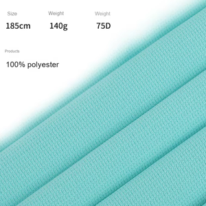 Tissu éponge français 100% polyester à séchage rapide respirant Ultra-mince Double face peigné trame imprimé Birdseye Satin <span class=keywords><strong>soie</strong></span> tissu - Product Image 2