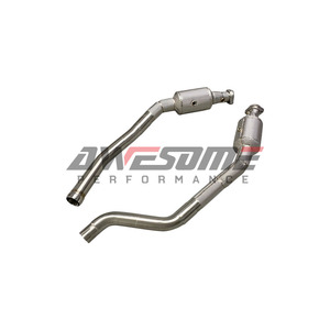 AWESOME Collecteur d'échappement sport avec catalyseur en acier inoxydable 304 brossé/avec protections thermiques pour Mercedes-Benz GLS63/X166/GLE63/63S <span class=keywords><strong>AMG</strong></span> C292 - Product Image 2