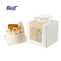 Vente en gros d'emballage cadeau en papier carton de luxe personnalisé petite boîte à gâteau de mariage avec poignée