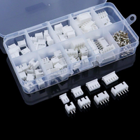 Kit de conectores XH2.54mm de 230 piezas - Terminales de cable estilo JST de 2P/3P/4P/5P con carcasa aislada (codificados por colores)