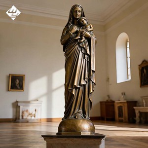 Sculpture de la Vierge <span class=keywords><strong>Marie</strong></span> en bronze, moderne, belle, en métal, personnalisée, décorative, abstraite, grande, pour jardin, parc d'art - Product Image 2