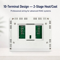 Contrôleur de température mural numérique HVAC à 10 bornes, double étage, série 7, personnalisé par le fabricant, pour le confort domestique