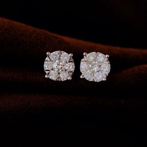 Boucles d'oreilles Xinfly de luxe en or massif 18 carats avec diamant naturel de 0,54 carat pour femmes - Product Image 3