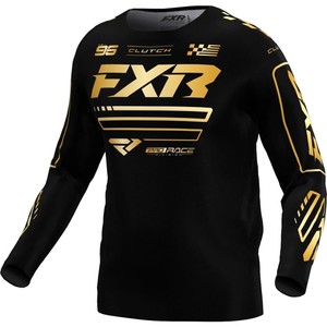 Jersey de Motocross FXR Clutch Negro Dorado M, Ropa para Carreras de Motos - Product Image 1