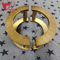 Pomo de Puerta Semicircular de Aleación de Aluminio Cepillado, Moderno, Duradero y de Lujo, con Logotipo Personalizado, Control Táctil Ambidiestro para Puertas de Entrada