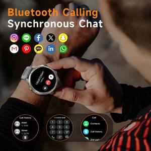 Reloj Inteligente Deportivo MK100 con GPS, Llamadas por Bluetooth, Pantalla IPS de 1.7 Pulgadas, Monitor de Frecuencia Cardíaca, Resistente al Agua 1ATM, Batería de Larga Duración de 720mAh, Responde Llamadas - Product Image 6