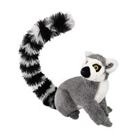 Peluche Lémur à queue annelée, poupée réaliste de 9 pouces avec queue rayée et duveteuse de 18 pouces pour chiens et chats