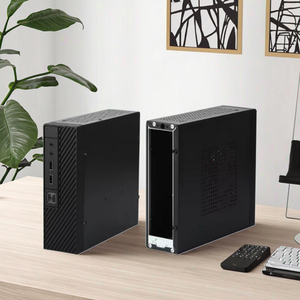 K04 Kinh Doanh Cổ Điển Màu Đen Mini-itx Cửa Sổ Nhựa Mỏng Khung Dọc USB Phía Trước Văn Phòng Sử Dụng Máy Tính Để Bàn Cổ - Product Image 2