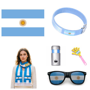 Venta al por mayor 2026 EE. UU.-Canadá-México: Set de accesorios para aficionados al fútbol (bandera, gafas, palmas de manos, accesorios faciales de colores) con impresión de logotipo - Product Image 4
