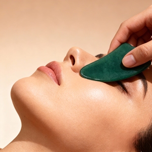 Ensemble de Gua Sha et de Rouleau en Pierre d'Œil de Tigre 2 en 1, Pierre précieuse naturelle, outil de massage facial pour lutter contre le vieillissement - Product Image 4