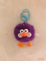 Porte-clés peluche boule de charbon mignonne, breloque pour sac, poupée en peluche douce, pompon, cadeau de fête