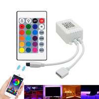 Smart telefon APP led controller + 24-key fernbedienung Drahtlose bunte LED licht bar mit controller Mobile APP für 5050 RGB L