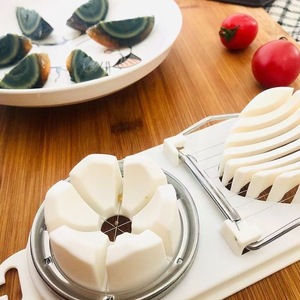 Egg slicer, household stainless steel egg slicer, 2-in-1 for century eggs, preserved eggs, and regular eggs. - Product Image 4