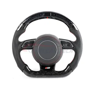 Materiale della fibra di carbonio del volante di mercato degli accessori per il volante di S3 con i bottoni del volante di Led B8 R8 Audi B9 Q5