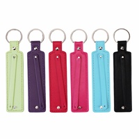 Porte-clés rectangulaire en similicuir allié, pendentif de téléphone en cuir PU pour couple, cadeau promotionnel créatif personnalisé DIY