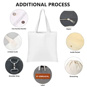 Borsa Tote Grande Personalizzata in Nylon e Cotone con Chiusura a Cerniera e Tasca, Borsa a Tracolla alla Moda per Shopping e Mercato - Product Image 3